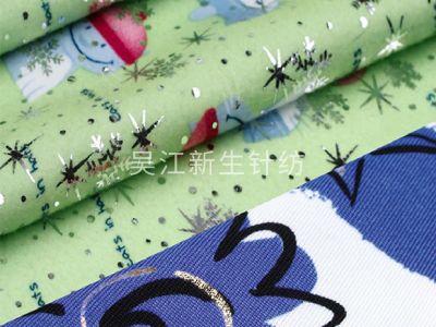 单面绒印花 烫银